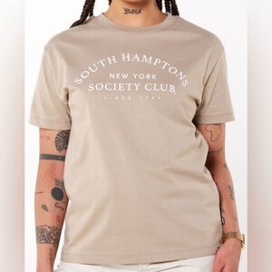 NWT - America Today Elony South Hamptons T-Shirt in Beige Size Medium